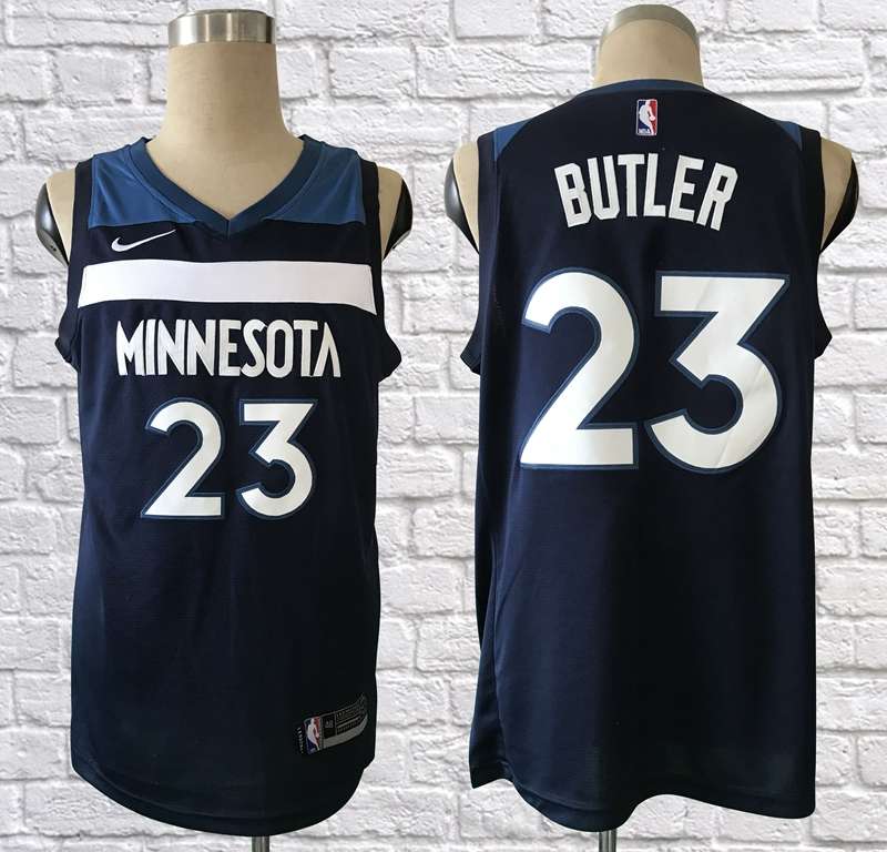 Minnesota Timberwolves BUTLER #23 Dark Blue Basketball Jersey (Stitched)