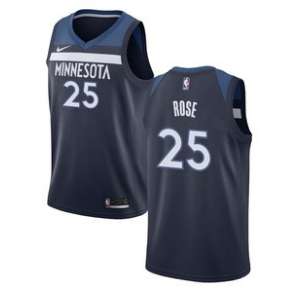 Minnesota Timberwolves ROSE #25 Dark Blue Basketball Jersey (Stitched)