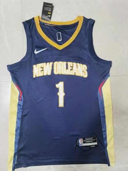 21/22 New Orleans Pelicans WILLIAMSON #1 Dark Blue Basketball Jersey (Stitched)