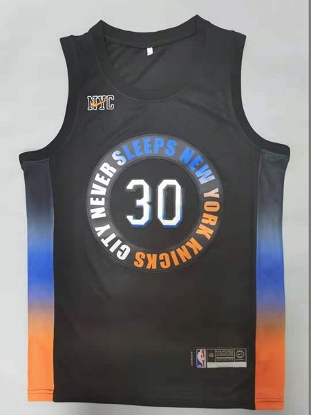 20/21 New York Knicks RANDLE #30 Black City Basketball Jersey (Stitched)