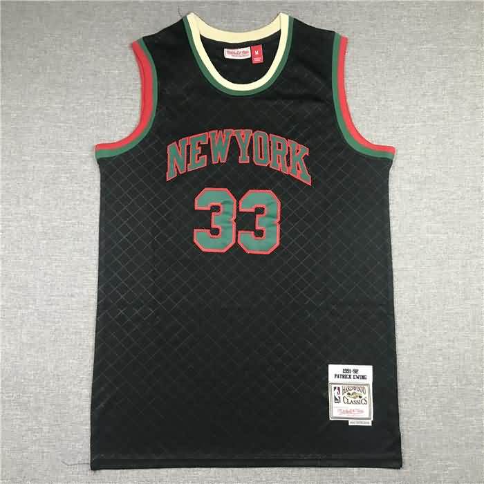 1991/92 New York Knicks EWING #33 Black Classics Basketball Jersey (Stitched)
