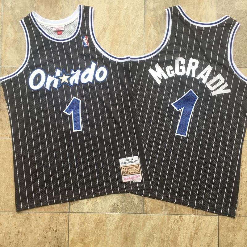 2003/04 Orlando Magic MCGRADY #1 Black Classics Basketball Jersey (Closely Stitched)
