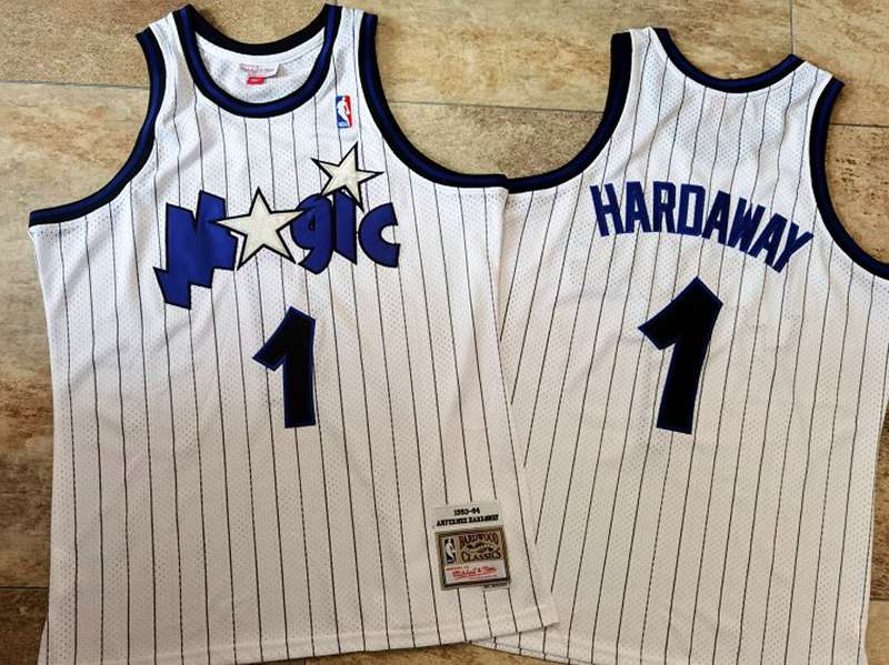 1993/94 Orlando Magic HARDAWAY #1 White Classics Basketball Jersey (Closely Stitched)