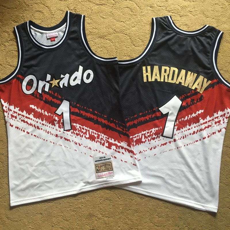 1994/95 Orlando Magic HARDAWAY #1 Black White Classics Basketball Jersey (Closely Stitched)