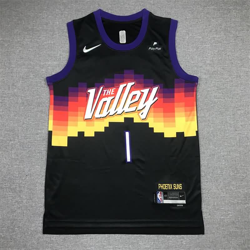 21/22 Phoenix Suns BOOKER #1 Black City Basketball Jersey (Stitched)