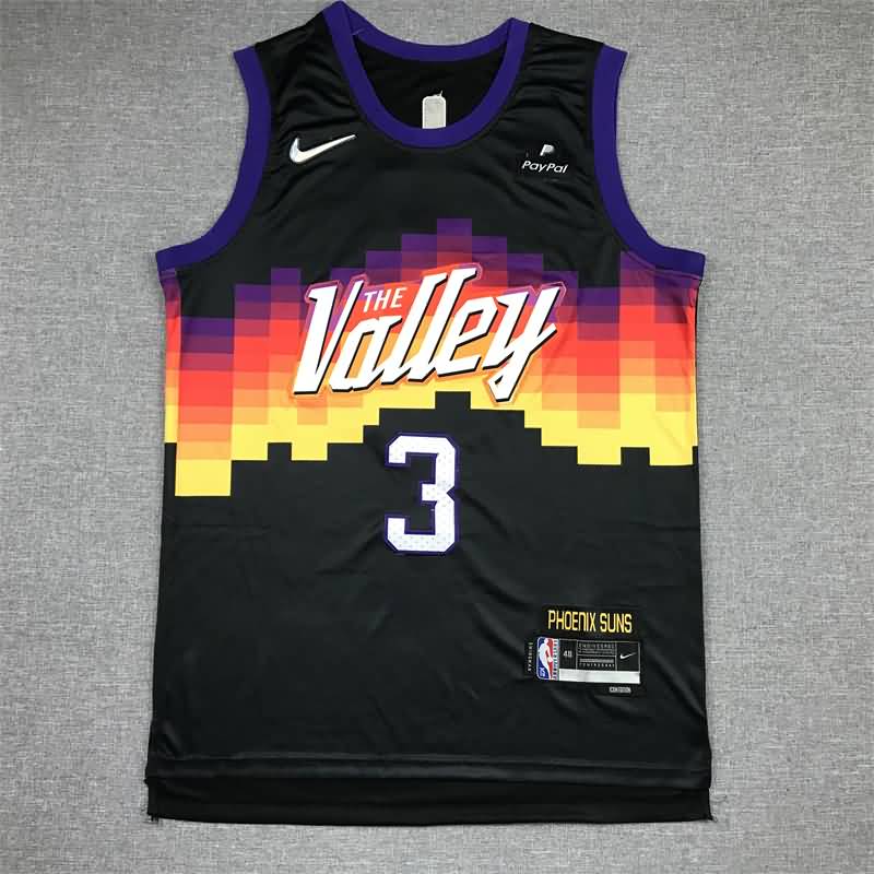 21/22 Phoenix Suns PAUL #3 Black City Basketball Jersey (Stitched)