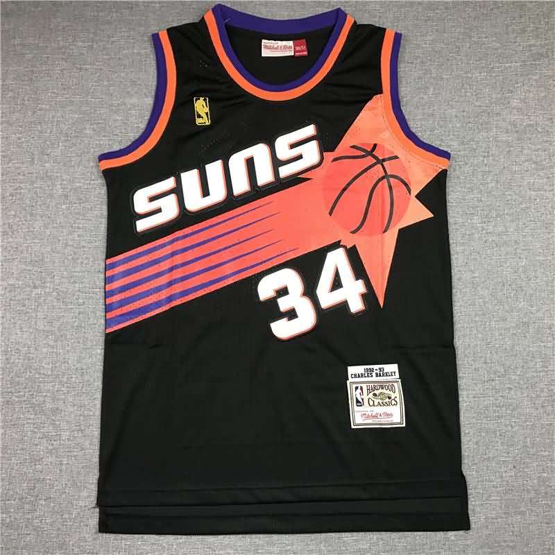 1992/93 Phoenix Suns BARKLEY #34 Black Classics Basketball Jersey (Stitched)