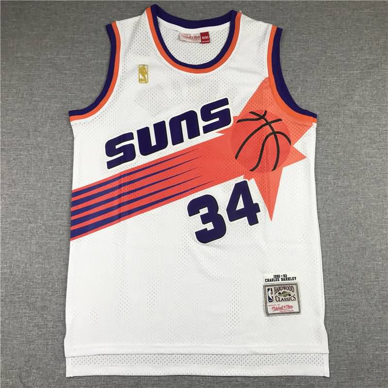 1992/93 Phoenix Suns BARKLEY #34 White Classics Basketball Jersey (Stitched)