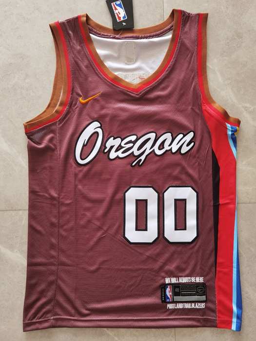 20/21 Portland Trail Blazers ANTHONY #00 Brown City Basketball Jersey (Stitched)