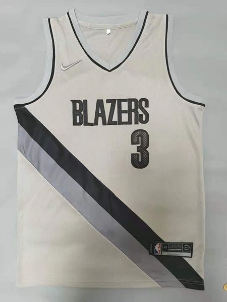 20/21 Portland Trail Blazers MCCOLLUM #3 Grey Basketball Jersey (Stitched)