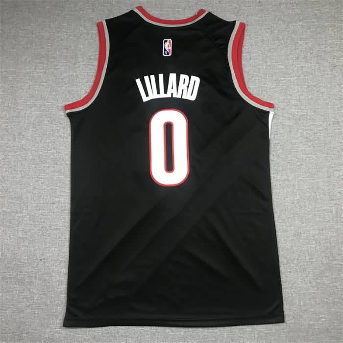 Portland Trail Blazers LILLARD #0 Black Basketball Jersey (Stitched)