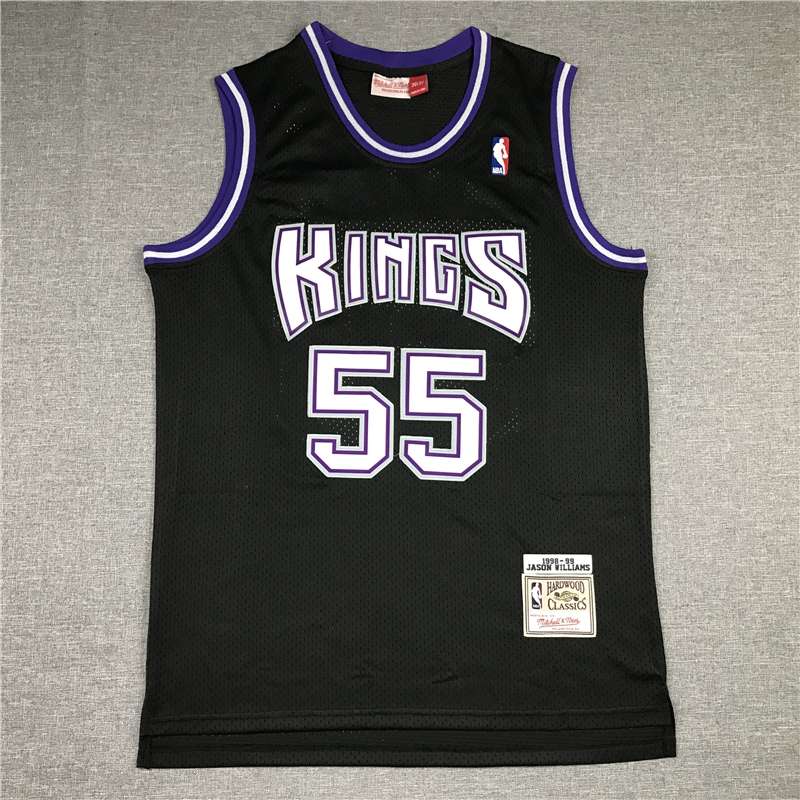 1998/99 Sacramento Kings WILLIAMS #55 Black Classics Basketball Jersey (Stitched)