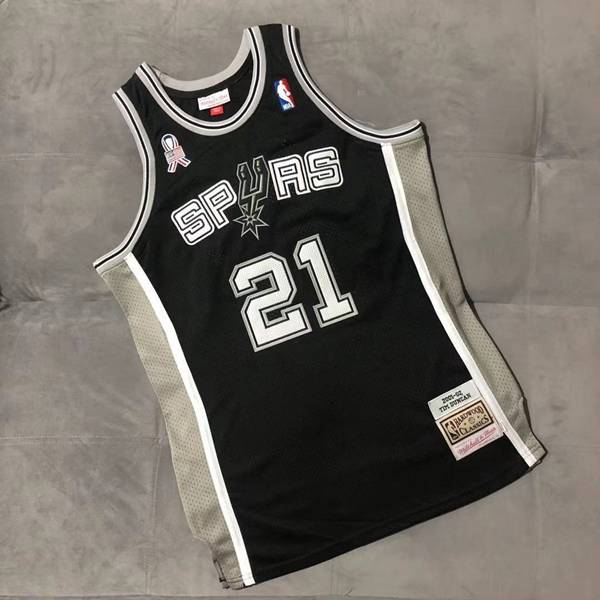 2001/02 San Antonio Spurs DUNCAN #21 Black Classics Basketball Jersey (Closely Stitched)