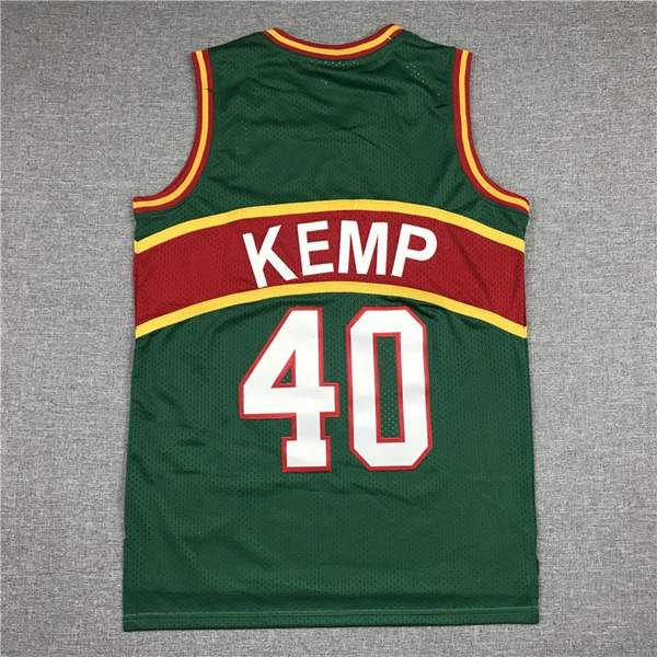 1994/95 Seattle Sounders KEMP #40 Green Classics Basketball Jersey (Stitched)