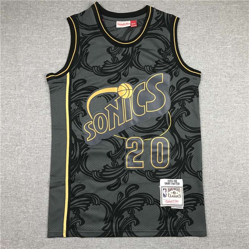 1995/96 Seattle Sounders PAYTON #20 Black Classics Basketball Jersey (Stitched)