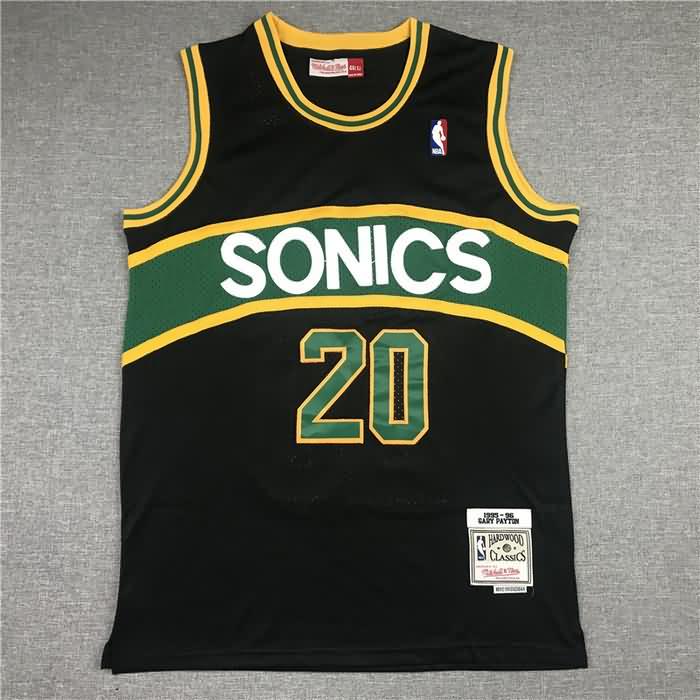 1995/96 Seattle Sounders PAYTON #20 Black Classics Basketball Jersey 02 (Stitched)