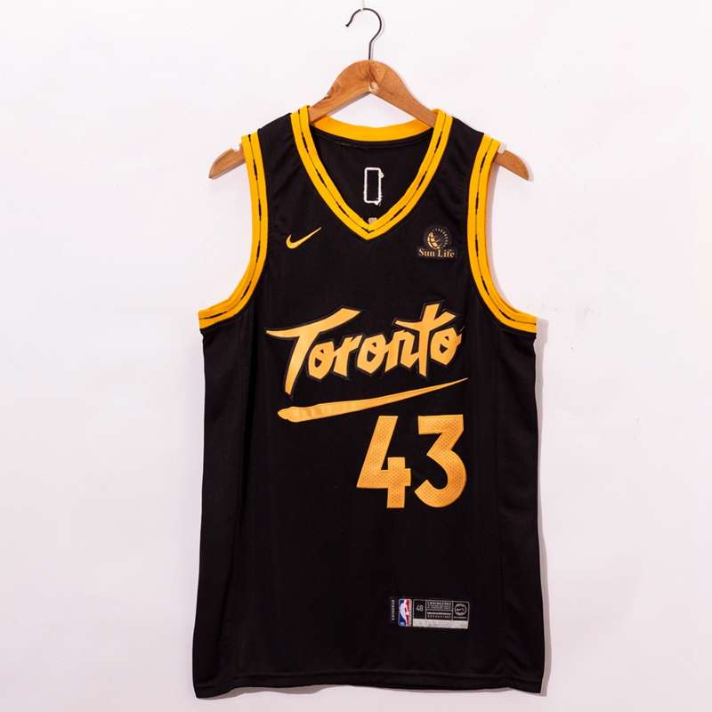 20/21 Toronto Raptors SIAKAM #43 Black City Basketball Jersey (Stitched)