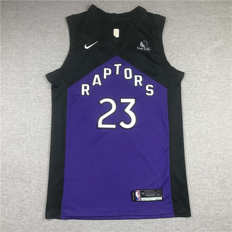 20/21 Toronto Raptors VANVLEET #23 Purple Black Basketball Jersey (Stitched)