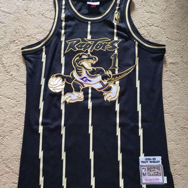 1998/99 Toronto Raptors MCGRADY #1 Black Classics Basketball Jersey (Closely Stitched)