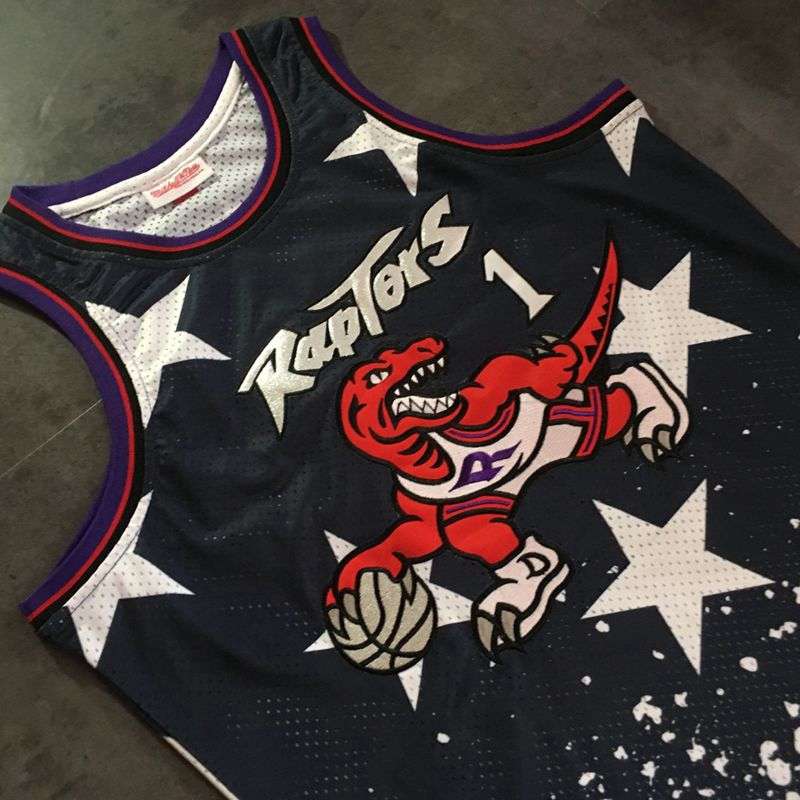 1998/99 Toronto Raptors MCGRADY #1 Black Classics Basketball Jersey 02 (Closely Stitched)