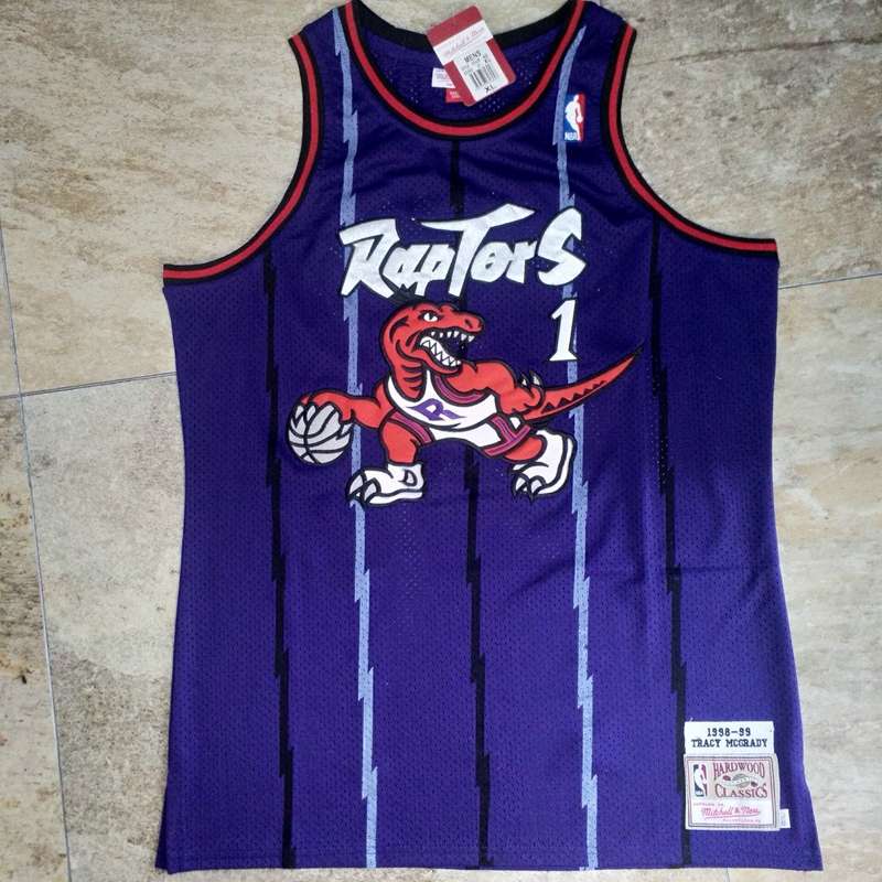 1998/99 Toronto Raptors MCGRADY #1 Purple Classics Basketball Jersey (Closely Stitched)