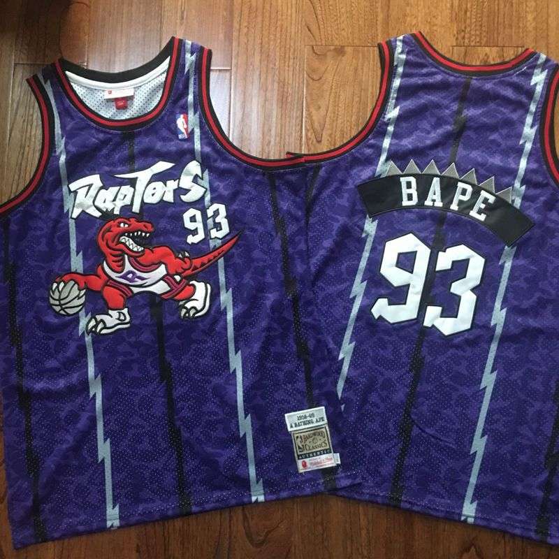 1998/99 Toronto Raptors BAPE #93 Purple Classics Basketball Jersey (Closely Stitched)