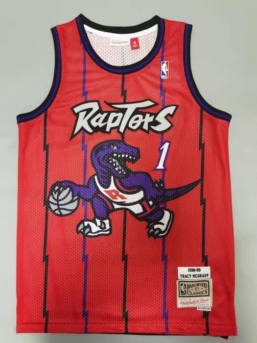 1998/99 Toronto Raptors MCGRADY #1 Red Classics Basketball Jersey (Stitched)