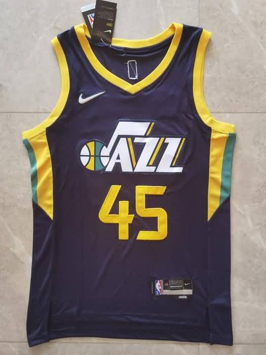 21/22 Utah Jazz MITCHELL #45 Dark Blue Basketball Jersey (Stitched)