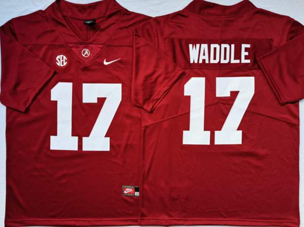 Alabama Crimson Tide WADDLE #17 Red NCAA Football Jersey