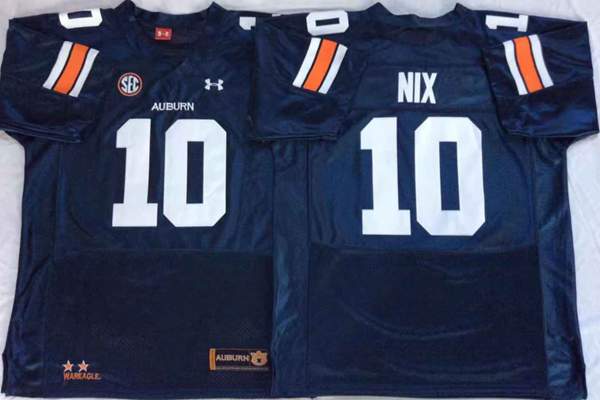 Auburn Tigers NIX #10 Dark Blue NCAA Football Jersey