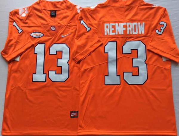 Clemson Tigers RENFROW #13 Orange NCAA Football Jersey