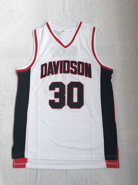 Davidson Wildcats CURRY #30 White NCAA Basketball Jersey
