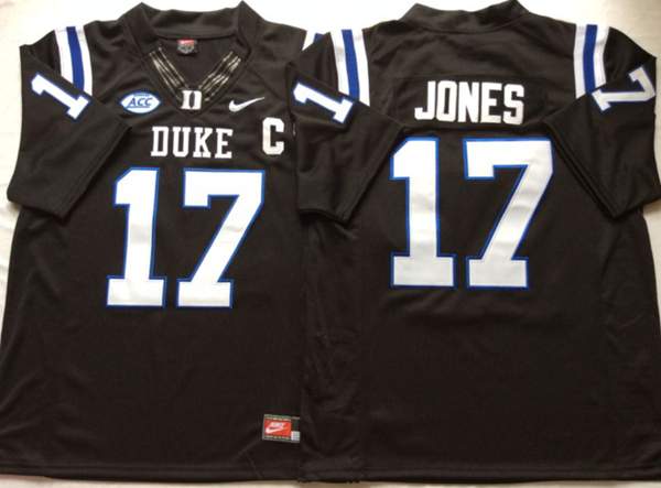 Duke Blue Devils JONES #17 Black NCAA Football Jersey