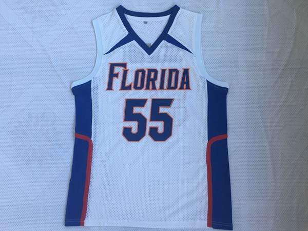 Florida Gators FLORIDA #55 White NCAA Basketball Jersey