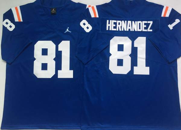 Florida Gators HERNANDEZ #81 Blue NCAA Football Jersey 02