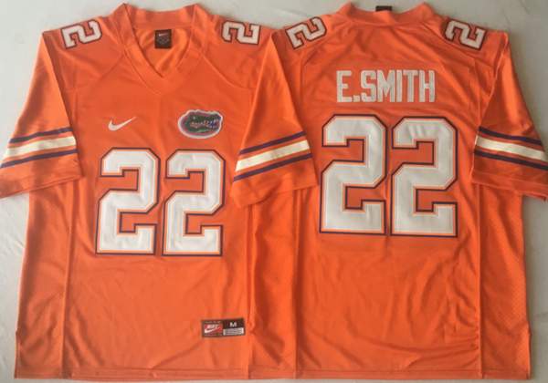Florida Gators E.SMITH #22 Orange NCAA Football Jersey 02