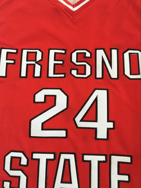Fresno State Bulldogs GEORGE #24 Red NCAA Basketball Jersey