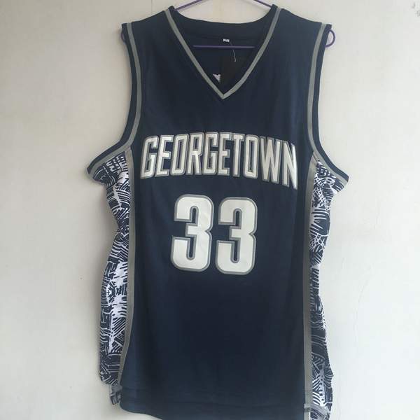 Georgetown Hoyas EWING #33 Dark Blue NCAA Basketball Jersey