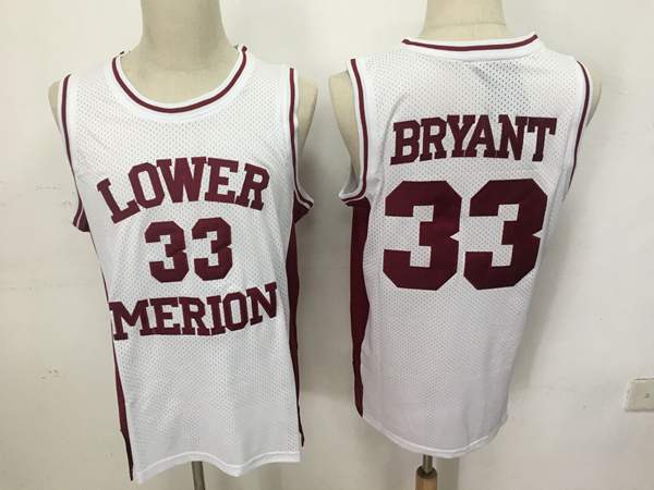 Lower Merion BRYANT #33 White Basketball Jersey