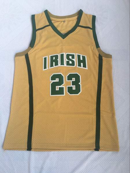 Irish JAMES #23 Yellow Basketball Jersey