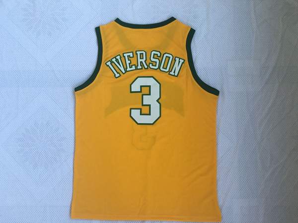 Bethel IVERSON #3 Yellow Basketball Jersey
