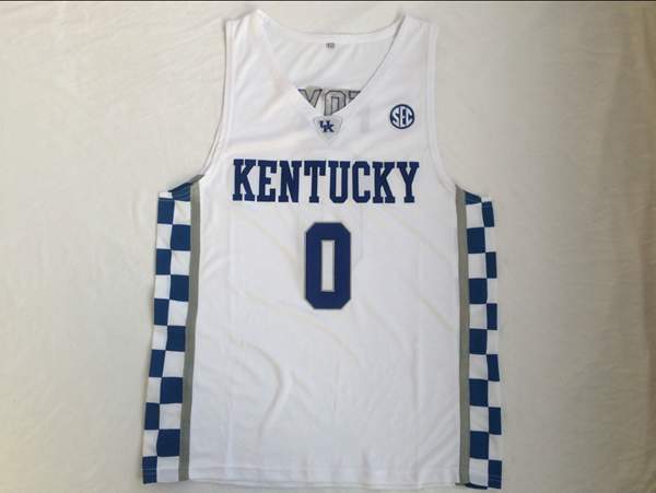 Kentucky Wildcats FOX #0 White NCAA Basketball Jersey