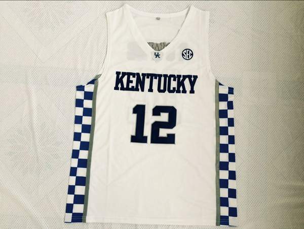 Kentucky Wildcats TOWNS #12 White NCAA Basketball Jersey