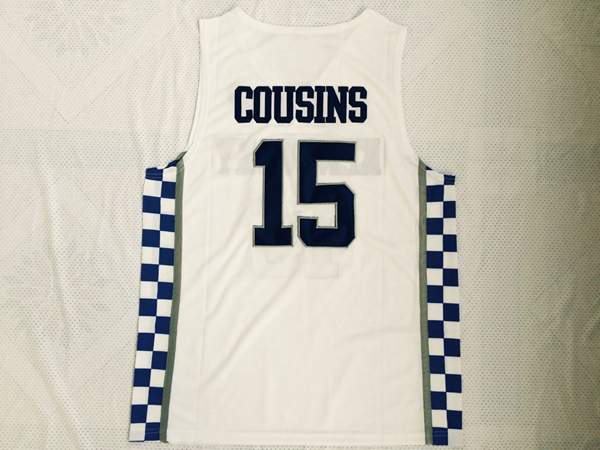 Kentucky Wildcats COUSINS #15 White NCAA Basketball Jersey