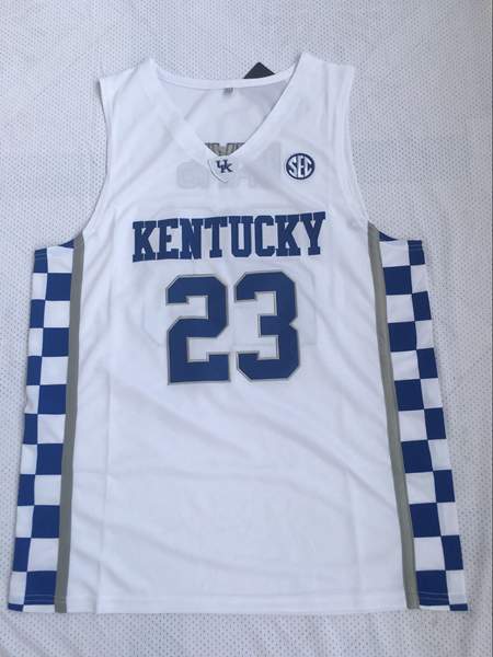 Kentucky Wildcats DAVIS #23 White NCAA Basketball Jersey