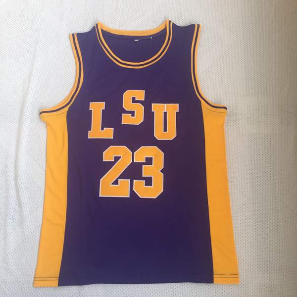 LSU Tigers MARAVICH #23 Purple NCAA Basketball Jersey