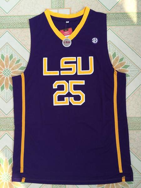 LSU Tigers SIMMONS #25 Purple NCAA Basketball Jersey