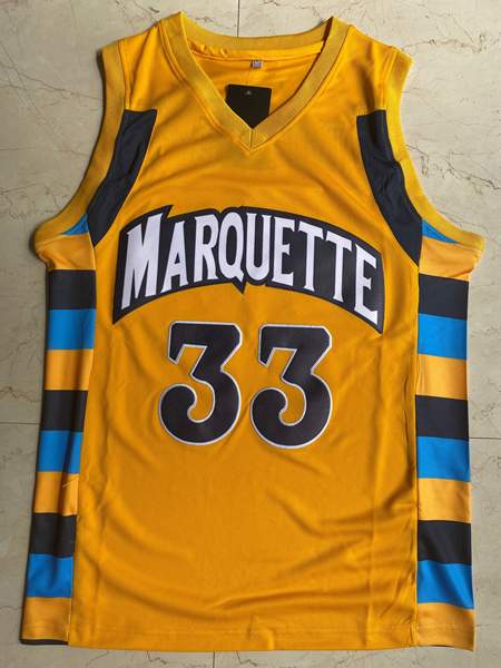 Marquette Golden Eagles BUTLER #33 Yellow NCAA Basketball Jersey