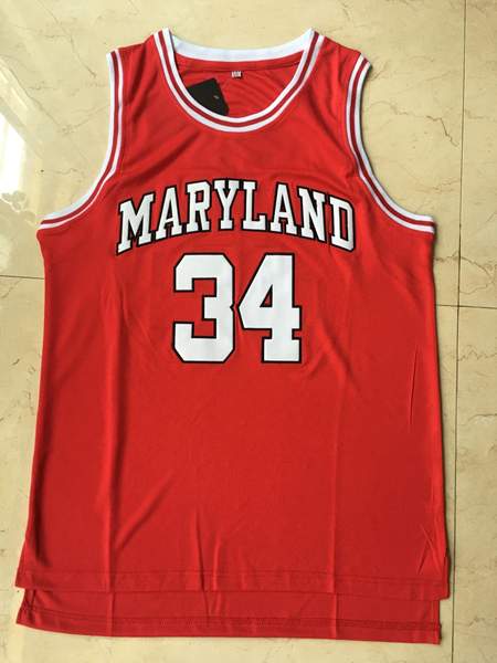 Maryland Terrapins BIAS #34 Red NCAA Basketball Jersey