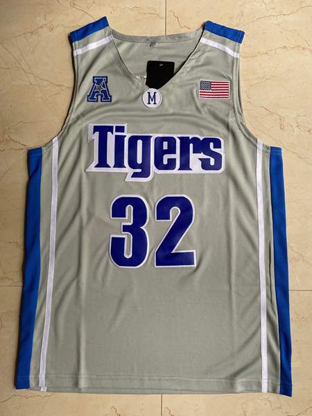 Memphis Tigers WISEMAN #32 Grey NCAA Basketball Jersey